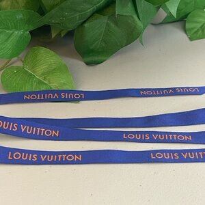 Louis Vuitton Royal Blue Ribbon with Orange Logo
